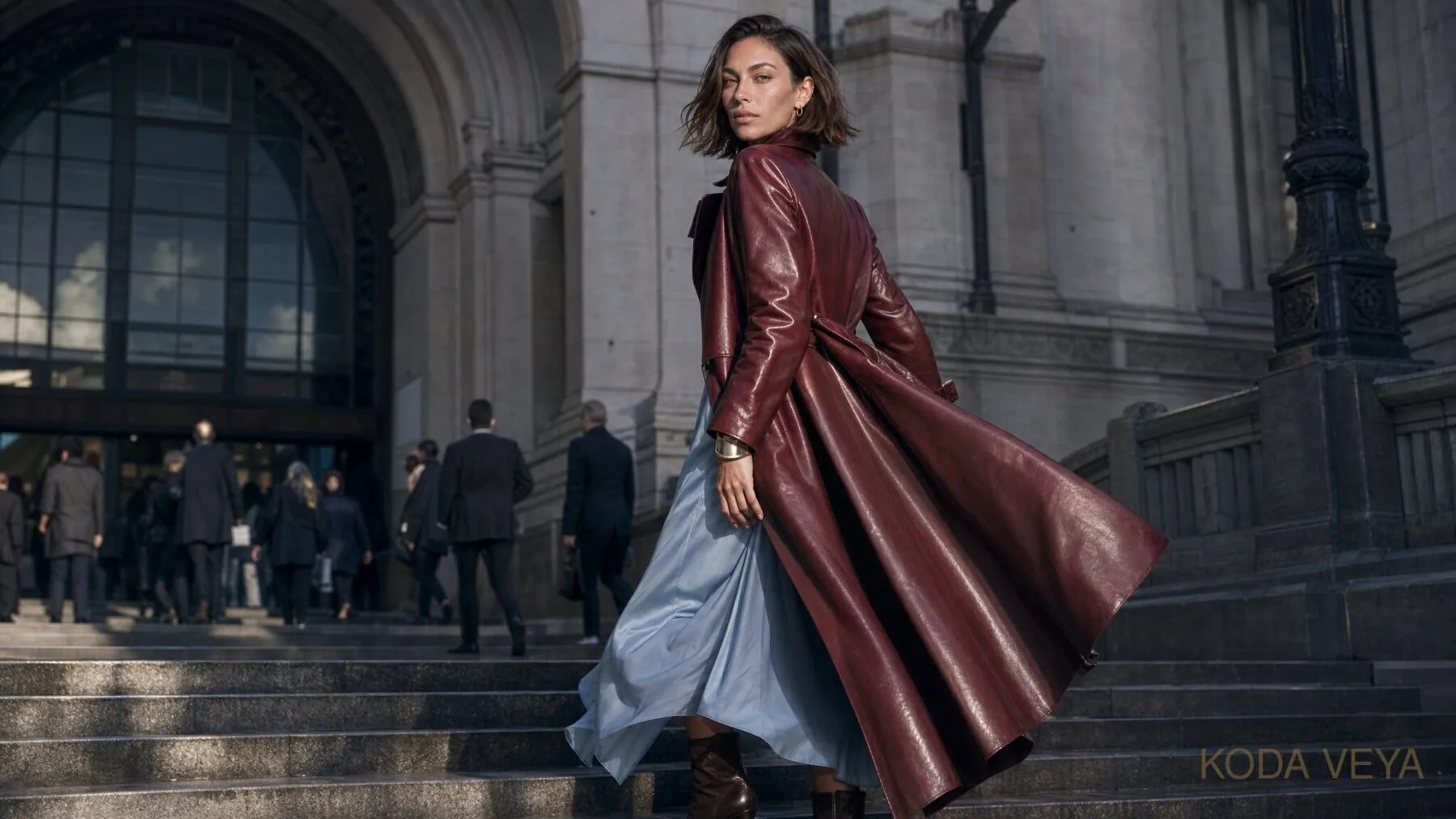 Koda Veya in burgundy and powder blue — The Colour Code, how to wear burgundy and powder blue