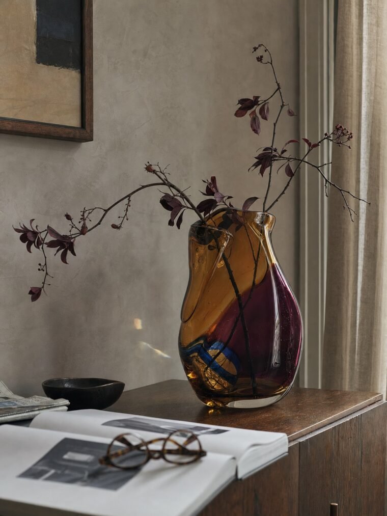 An art object, photographed in a lived-in setting