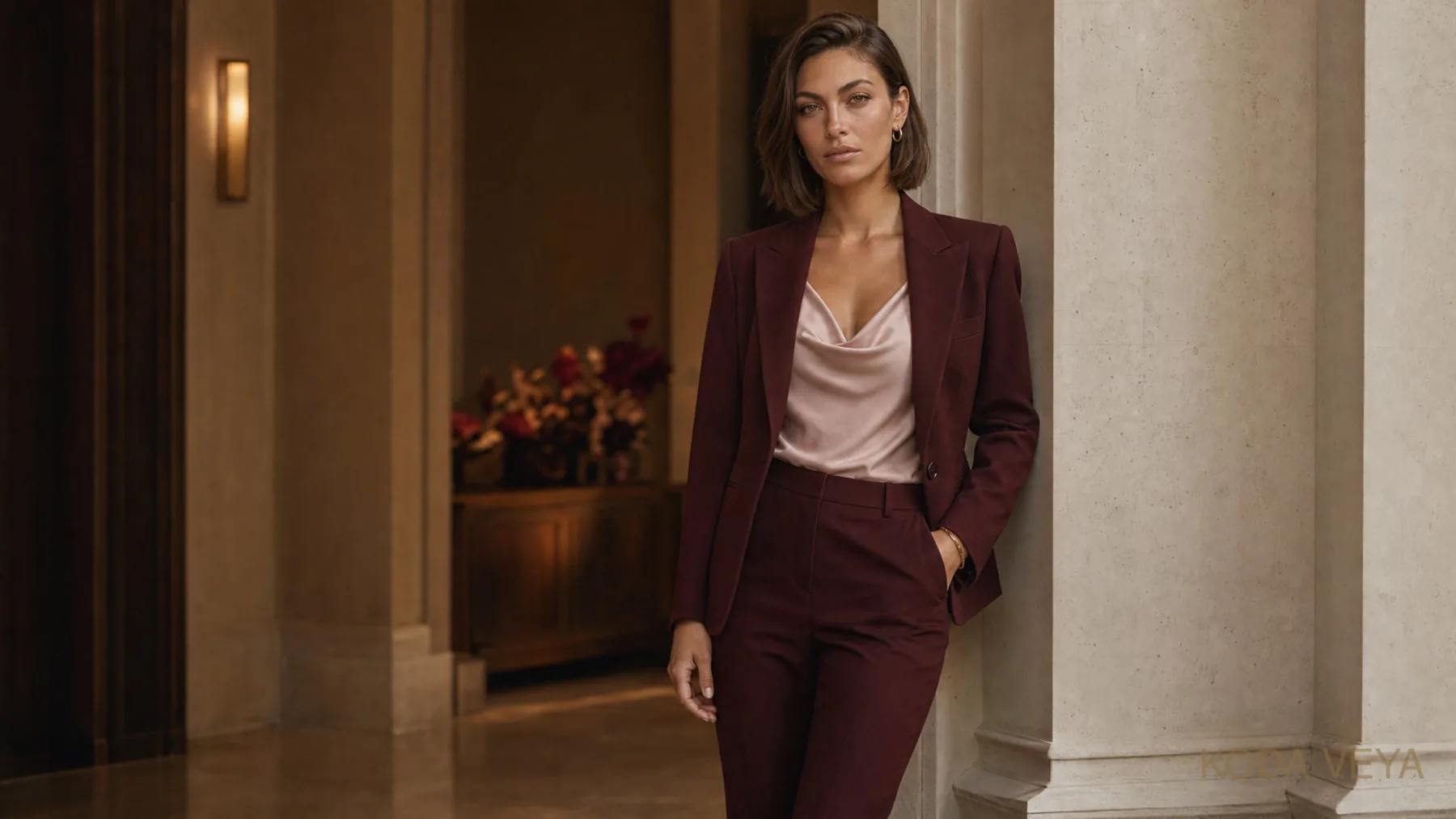 Koda Veya in burgundy and blush pink — The Colour Code, how to wear burgundy and blush pink