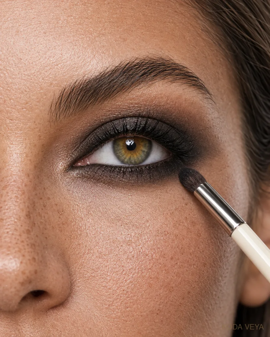 Black smoky eye step 4: Line the waterline in black, add black back only where you need more depth, then mascara